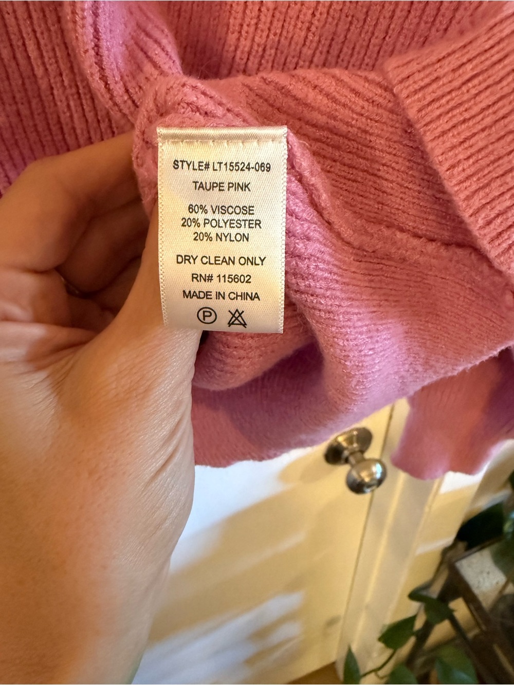 VICI Colorblock Crewneck Sweater in Beige and Pink - Picture 3 of 4